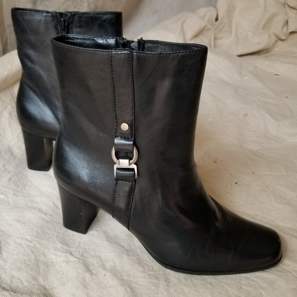 East 5th Women’s Leather Ankle Boots Black 8M - Picture 4 of 16
